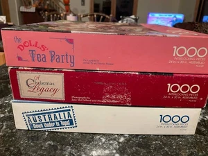 VTG Springbok Puzzle Lot of 3, all 1000 pieces, all COMPLETE! - Picture 1 of 4