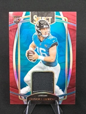 2021 Panini Select #RSW-TLR Trevor Lawrence Red Prizm RC MEM - Image 1 of 2