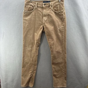 POLO RALPH LAUREN Sullivan jeans slim dritto velluto a coste uomo 32x32 marrone distrutto - Foto 1 di 21
