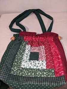 Handmade Quilted Travel Tote Bag with Wooden Accent~ Knitting Sewing Projects.FS - Picture 1 of 10