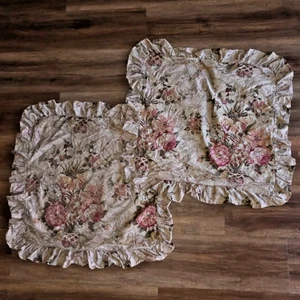 Ralph Lauren Ginebra EURO ALMOHADA FUNDAS ARAGÓN MEDIEVAL FLORAL Juego de 2 - Imagen 1 de 13