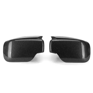 Horn-Style Carbon Look Side Wing Mirror Covers For BMW E46 3-Series Sedan 99-05 - Picture 1 of 3