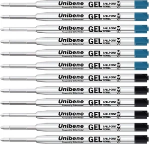 Unibene Parker Compatible Gel Ink Ballpoint Refills 12 6 Black&amp;6 Blue  - Picture 1 of 6