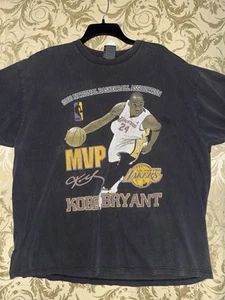 Vintage Kobe Bryant T-Shirt Size XL - Extra Large Black 2008 MVP NBA LA Lakers - Picture 1 of 8