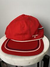VINTAGE Spalding Lifeguard Style Sporty Hat Cap SnapBack Red with Side Pocket