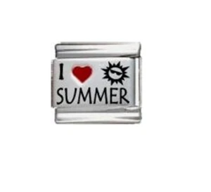 9mm Italian Charms L28 I ( Red Heart) Love Summer Fits Classic Size Bracelet - Picture 1 of 1
