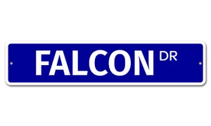5955 SS Falcon 4" x 18" Novelty Street Sign Aluminum - Picture 1 of 2