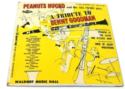 A Tribute to Benny Goodman by Peanuts Hucko 45 Record Picture Sleeve 50's FDR Foto 1 de 4
