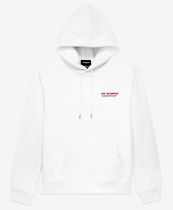 The Kooples Men’s Hoodie, White Hooded Sweatshirt L, Heavyweight Fleece Lined - Picture 1 of 10