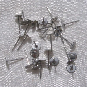 SET 50 NAGELHALTER OHRRINGE EDELSTAHL 12MM X 5MM - IN10.5 - Bild 1 von 3