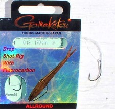 Gebundene Gamakatsu Drop Shot Vorfach-Haken, Dropshot Leader, Drop Shot Rig