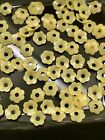 Sequins 5mm Butter Yellow Gloss Tiny Flower Cup Choose Pack Size