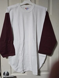 Vintage Single Stitch Eagle USA ¾ Raglan Sleeve T-Shirts Blank Mens Small - Picture 1 of 8