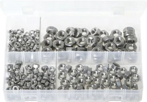 Stainless Steel  Grade A2 Nuts Metric M5,M6,M8,M10 Assorted Box QTY 250 - AB155 - Picture 1 of 3
