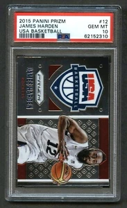 2015 Panini Prizm Basketball USA JAMES HARDEN #12 PSA 10 GEM MT - Foto 1 di 2