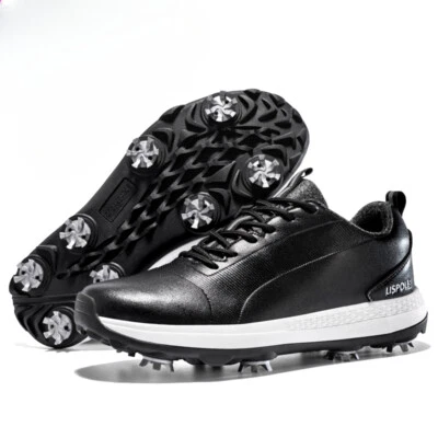 Zapatos de golf impermeables para hombre con púas antideslizantes transpirables Foto 1 de 4