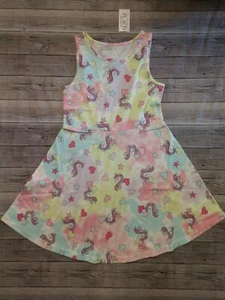 New! Girl's The Children's Place Tie Dye Unicorn Print Dress Multiple Sizes - Picture 1 of 3