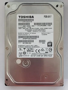 DT01ACA100, HDKPC03H2A01 S, FW: AA00/800, FEB 2017, Toshiba 1Tb 3.5" SATA HDD - Bild 1 von 2