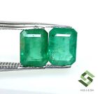 8x6 mm Natural Emerald Octagon Cut Pair 3.34 CTS Zambia Untreated Loose Gemstone