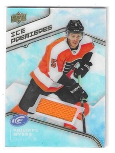 2019-20 UD ICE PHILIPPE MYERS ICE PREMIERES GAME-WORN JERSEY #IPJ-PM FLYERS - Picture 1 of 2