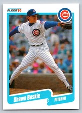 1990  Fleer Update #U-7 Shawn Boskie Rookie Card Chicago Cubs