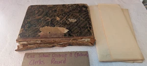Cazenovia NY School District 2 Clerks Record 1849-1922 Antique w/ letters - Picture 1 of 8