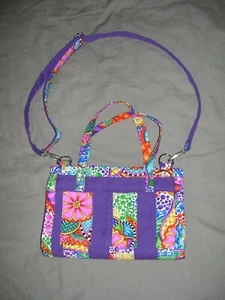 Handmade w/ NEW Materials Cosmetics Makeup Toiletries Bag Case Crossbody - Picture 1 of 8