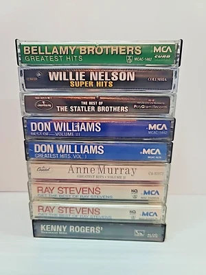greatest hits cassette tapes Lot Willie Nelson, Ray Stevens, Don Williams - Image 1 of 3
