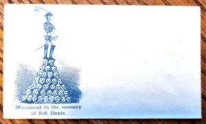 Funda de guerra civil patriótica esqueleto en pila de cráneos monumento a Jeff Davis - Imagen 1 de 2