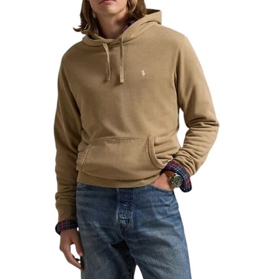 Ralph Lauren Men's Hoodie XL Light Brown Kangaroo Pocket Logo Sweater RRP199 - Image 1 of 4