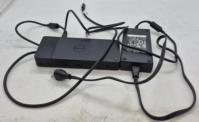 Estación de acoplamiento Dell Dock WD19TB USB-C 19,5 V con adaptador de corriente Foto 1 de 4