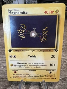 Pokemon TCG Magnemite 60/82 Team Rocket Common card 1st Edition LP - Picture 1 of 13