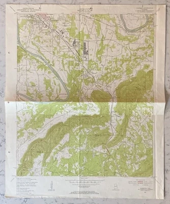VINTAGE ORIGINAL GLENCOE ALABAMA USGS GEOLOGICAL TOPO TOPOGRAPHICAL MAP 1947 - Image 1 of 4