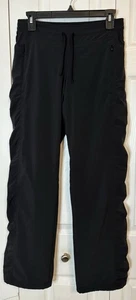Pantalone donna Athleta La Viva taglia 4 jogger dritto nero increspato lati - Foto 1 di 8