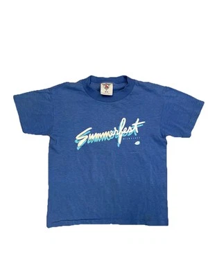 Camisa de Colección Años 80 Niños Holoubek Summerfest Milwaukee 50/50 Talla 10-12 SS Foto 1 de 4