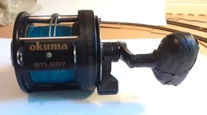 OKUMA BTL907 LIGHT TROLLING LEVEL WIND  BOAT REEL LOADED WITH BRAID - Picture 1 of 10