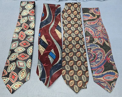 Corbata Hombre Adolfo Corbata Multipatrón Lote de 4 (1 - 100% Seda) Foto 1 de 4