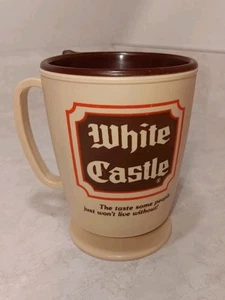 Vtg White Castle Restaurant Travel Sipper Coffee Mug 12 Oz. Best Coffee - Picture 1 of 6