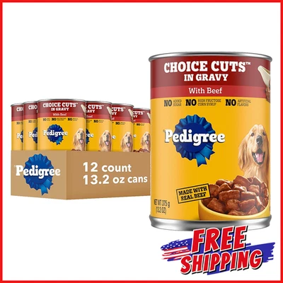 PEDIGREE CHOICE CUTS IN GRAVY Adult Canned Soft Beef Wet Digestive Dog Food - Image 1 of 4