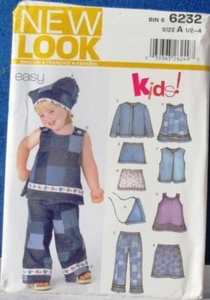 2002 NEW LOOK Pattern #6232 Easy PANTS Skirt Top/Jumper JACKET Hat Sz A 1/2 - 4 - Picture 1 of 2