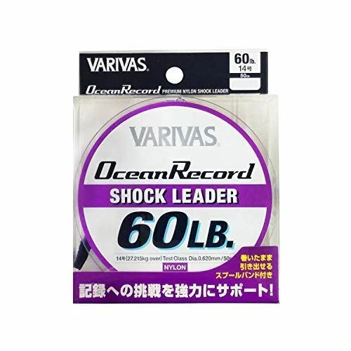 VARIVAS VARIVAS Ocean Record Shock Leader Nylon 50m #14 60lb Nuevo Foto 1 de 1