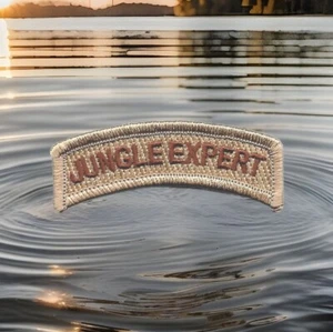 Jungle Expert Patch Desert Tan Tab Fits For VELCRO® BRAND Fastener - Picture 1 of 3