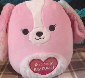 Squishmallow 14" Beemie Pink Dog Valentines Day PLUSH NEW - Picture 1 of 6