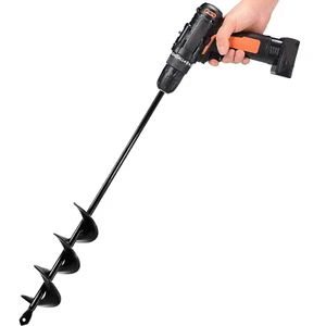 Auger Drill Bit for Planting 1.6X16.5Inch Extended Length Garden Auger Spiral Dr - Picture 1 of 12