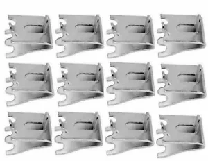 12 SOPORTE DE ESTANTERÍA DE ACERO INOXIDABLE, CLIP PILASTER Bebida AIRE 403-169, 403-169A - Imagen 1 de 2