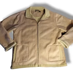 equorian heritage Fleece Lined Faux Suede Tan Jacket Chore - Picture 1 of 8