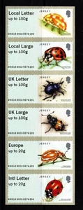 JERSEY 2016 ESCARABAJOS POST & GO JUEGO DE 6 AUTOADHESIVOS MNH - Imagen 1 de 1