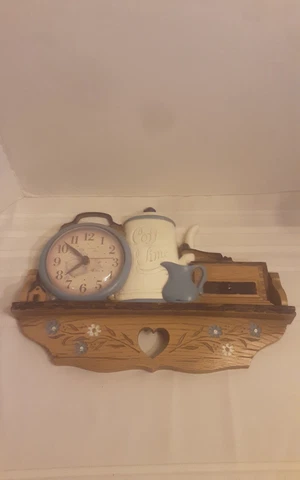 Vtg 1988 Burwood Co. Coffee Time Wall Decor/ Clock Tested And Working Cover