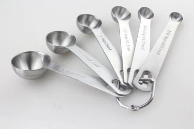 TECHTONGDA Home Stainless Steel Measuring Spoon Set of Six Pieces - Image 1 of 4