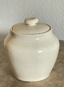 Pisgah Forest White & Pink Covered Jar 4"H x 3.75"W 1936 North Carolina Pottery - Picture 1 of 5